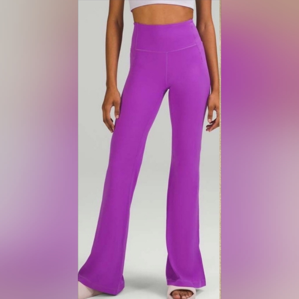 Purple High-Waisted Yoga Pants